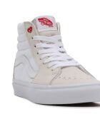 Sneakers en Velours de Cuir & Textile SK8-Hi beige/blanc